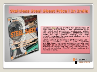 Stainless Steel Sheet Price I In India