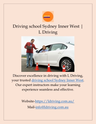 Driving school Sydney Inner West | L Driving