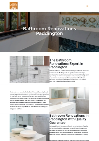 Bathroom Renovations Paddington