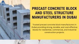 Precast Concrete Block And Steel Structure Manufacturers In Dubai