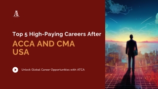 Top 5 High-Paying Careers After Completing the ACCA and CMA USA Course