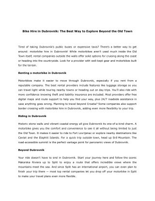 Bike Hire in Dubrovnik_ The Best Way to Explore Beyond the Old Town