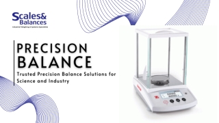 Trusted Precision Balance Solutions for Science and Industry