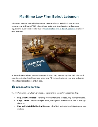 Maritime Law Firm Beirut Lebanon