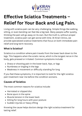 reliable sciatica treatment near me