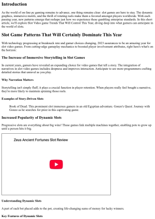 Slot Game Trends That Will Certainly Dominate This Year