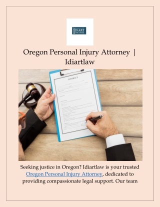 Oregon Personal Injury Attorney | Idiartlaw