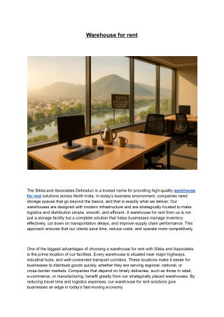 Sikka and Associates (warehouse for rent)