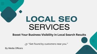 Drive More Local Traffic with Local SEO Services