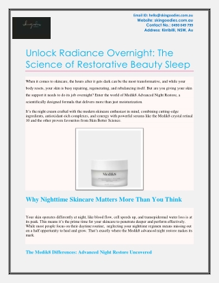Unlock Radiance Overnight The Science of Restorative Beauty Sleep