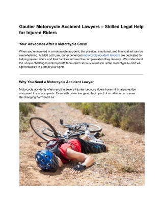Motorcycle Accident Lawyers
