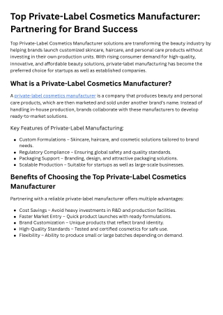 Top Private-Label Cosmetics Manufacturer (1)