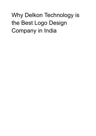 Why Delkon Technology is the Best Logo Design Company in India