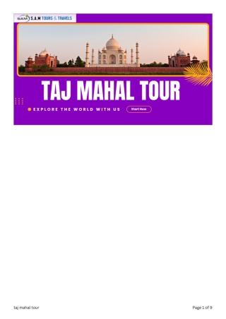 taj mahal tour