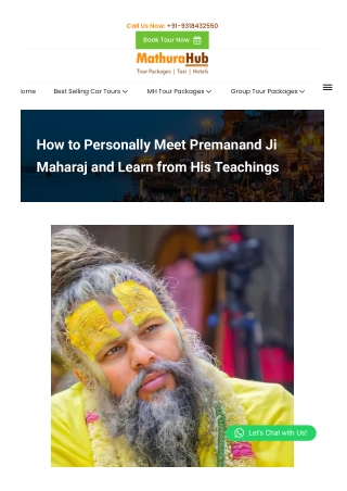 How to Personally Meet Premanand Ji Maharaj and Learn from His Teachings