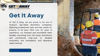 Demolition Contractor Sydney | Licensed & Experienced Experts – Get It Away