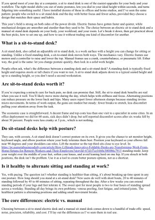 Best Sit to Stand Desks of the Year: Electric vs. Manual Compared