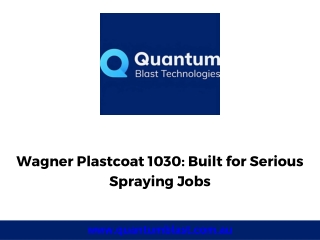 Wagner Plastcoat 1030 Built for Serious Spraying Jobs