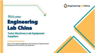 Turbo Machinery Lab Equipment Suppliers