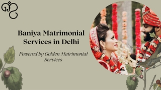Baniya Matrimonial Services in Delhi