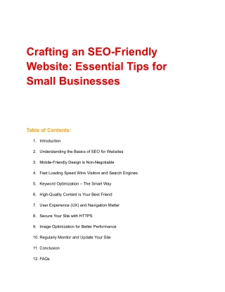 Crafting an SEO-Friendly Website_ Essential Tips for Small Businesses