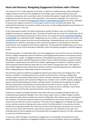 Heart and Harmony Navigating Engagement Emotions with a Planner