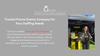 Trusted Promo Events Company for Your Staffing Needs