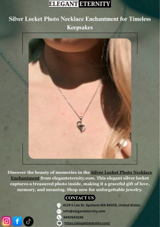 Silver Locket Photo Necklace Enchantment for Timeless Keepsakes