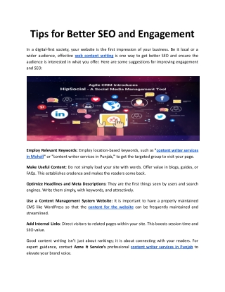 Tips for Better SEO and Engagement