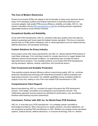 Leading USA PCB Manufacturers for High-Performance Electronics