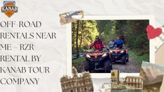 Off-Road Rentals Near Me – RZR Rental by Kanab Tour Company