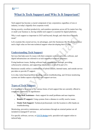 What Is Tech Support and Why Is It Important