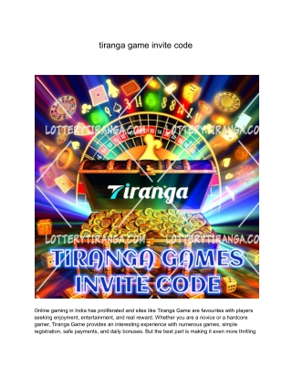 Easy Rewards with Tiranga Game Invite Code
