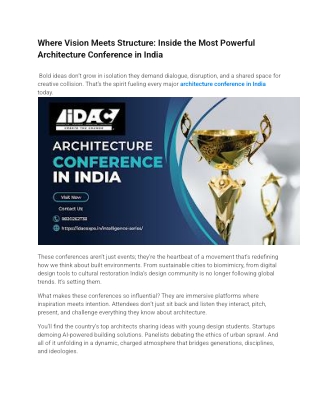 Where Vision Meets Structure_ Inside the Most Powerful Architecture Conference in India