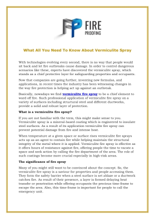 What All You Need To Know About Vermiculite Spray