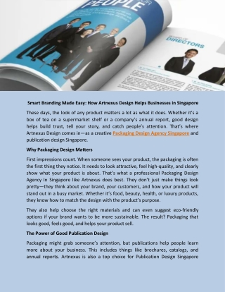 How Artnexus Design Helps Businesses in Singapore