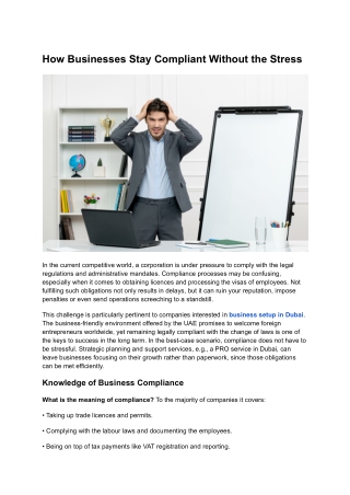 How Businesses Stay Compliant Without the Stress