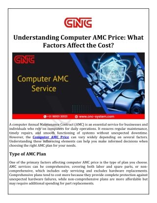 Understanding Computer AMC Price What Factors Affect the Cost