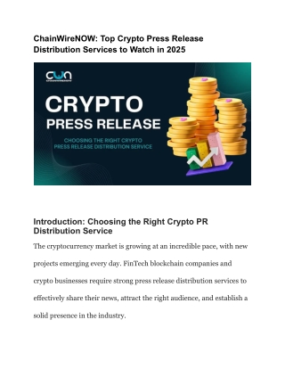 ChainWireNOW_ Top Crypto Press Release Distribution Services to Watch in 2025