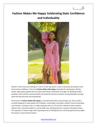 Fashion Makes Me Happy Celebrating Style Confidence and Individuality