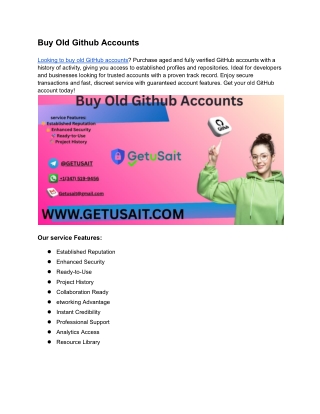 Get a 5 Year Aged GitHub Profile | Proven Stability & Trust.