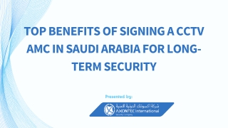 Top Benefits of Signing a CCTV AMC in Saudi Arabia for Long-Term Security