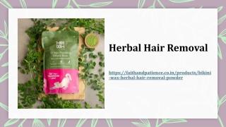 Herbal Hair Removal