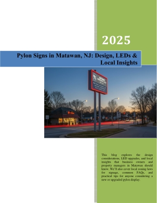 Pylon Signs in Matawan, NJ- Design, LEDs & Local Insights