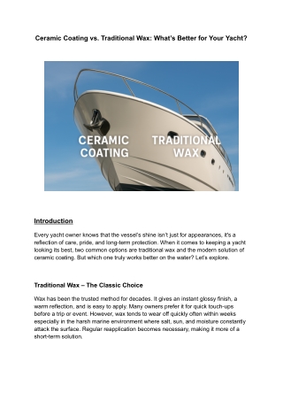Ceramic Coating vs. Traditional Wax_ What’s Better for Your Yacht_