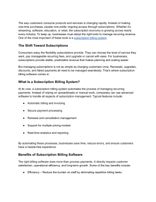 Why Every Business Needs a Subscription Billing System