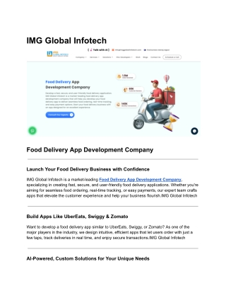 Food Delivery App Development Company