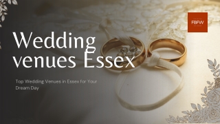 Top Wedding Venues in Essex for Your Dream Day