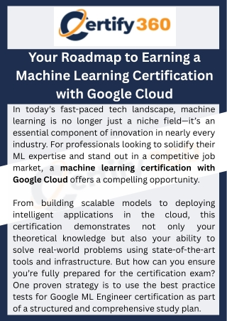 Your Roadmap to Earning a Machine Learning Certification with Google Cloud
