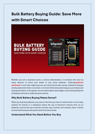The Ultimate Guide to Bulk Battery Savings